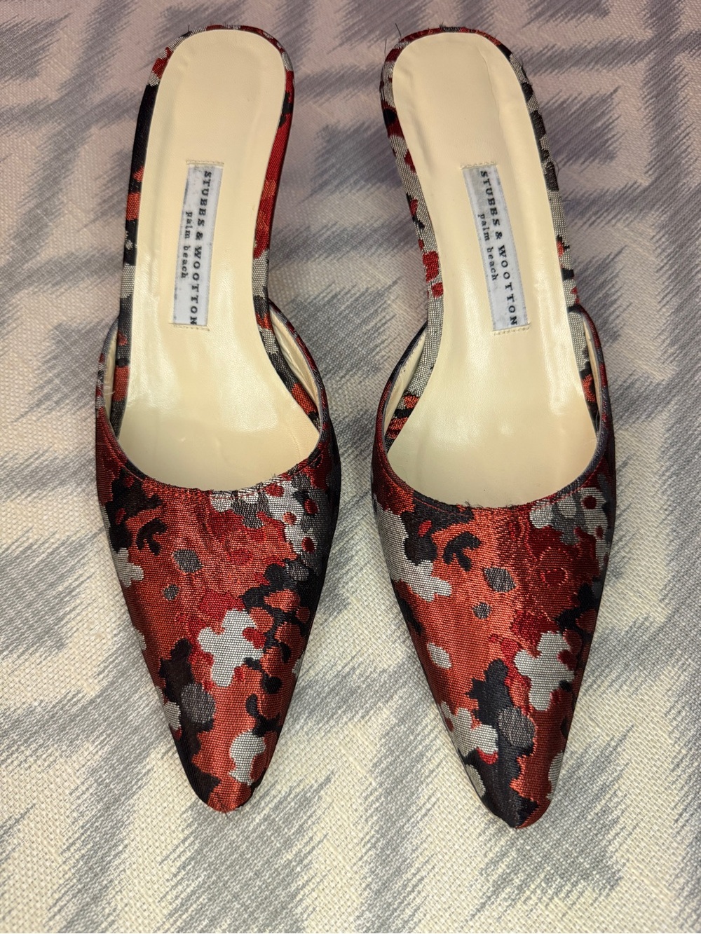 Stubbs & Wootton palm beach Vintage Greta Heel women’s 10 w/ dust jacket